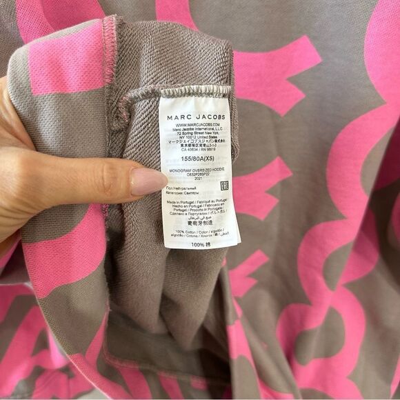 Marc Jacobs Monogram Hoodie Pink Taupe - Picture 8 of 9